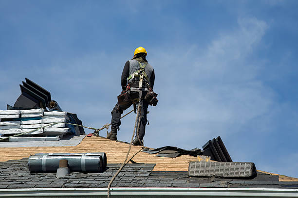 Professional Gutter Installation technician working in Georgetown, IN
